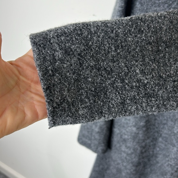 GARNET HILL Asymmetrical Wool Coat Gray Size 4 - Picture 14 of 16
